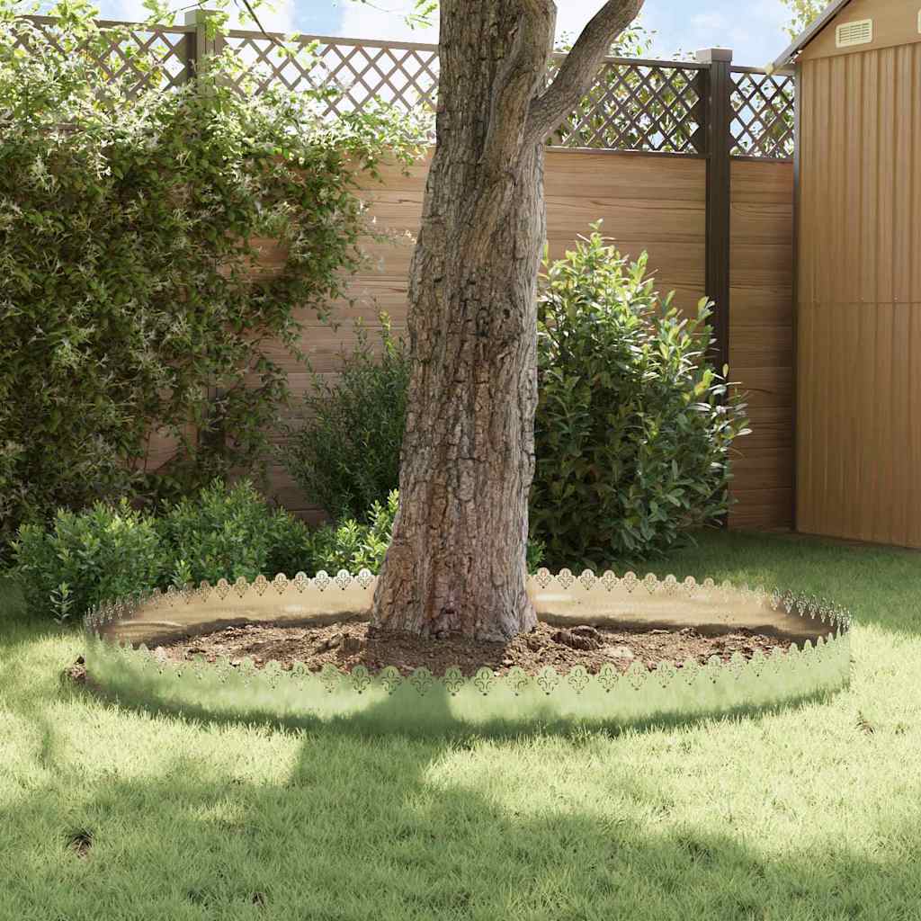 Lawn Edgings 10 pcs Silver 103 x 0.05 x 22 cm Galvanised Steel