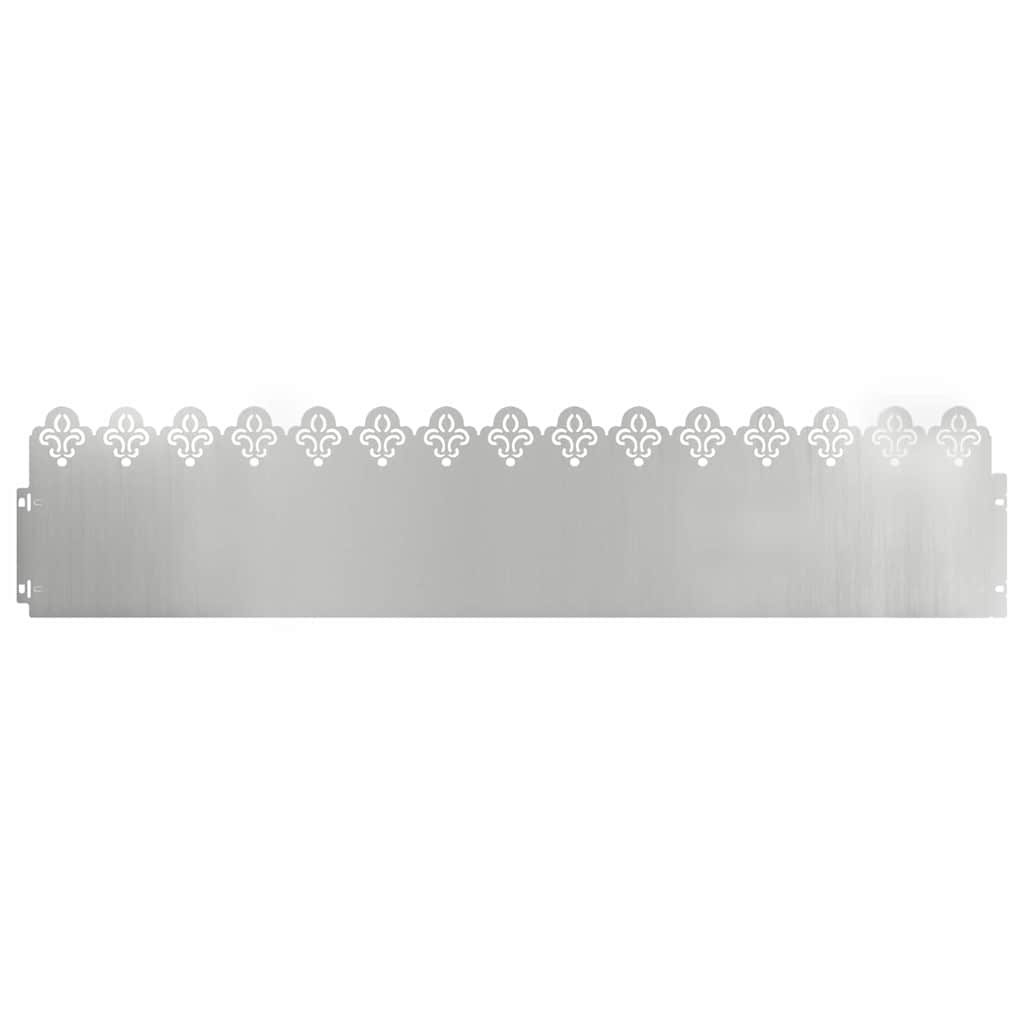 Lawn Edgings 20 pcs Silver 103 x 0.05 x 22 cm Galvanised Steel