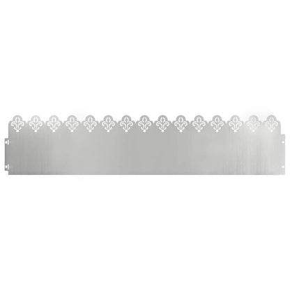 Lawn Edgings 30 pcs Silver 103 x 0.05 x 22 cm Galvanised Steel