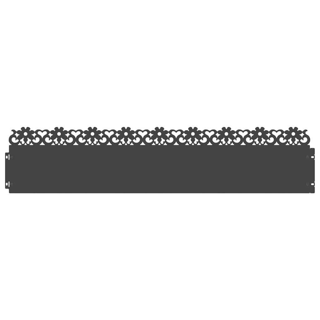 Lawn Edgings 10 pcs Black 103 x 0.05 x 22 cm Steel