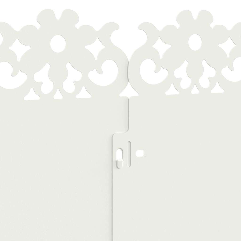 Lawn Edgings 20 pcs White 103 x 0.05 x 22 cm Steel