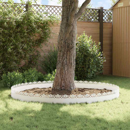 Lawn Edgings 30 pcs White 103 x 0.05 x 22 cm Steel