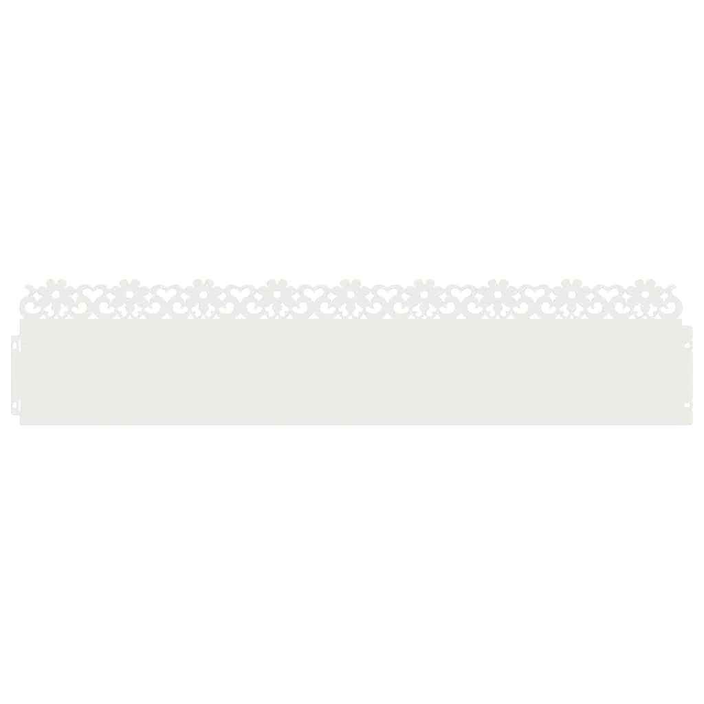 Lawn Edgings 30 pcs White 103 x 0.05 x 22 cm Steel