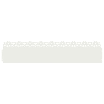 Lawn Edgings 30 pcs White 103 x 0.05 x 22 cm Steel