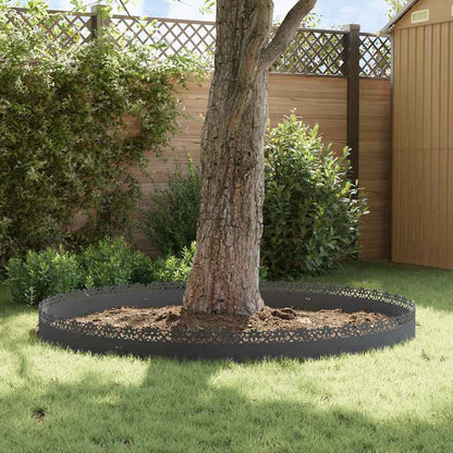 Lawn Edgings 10 pcs Anthracite 103 x 0.05 x 22 cm Steel