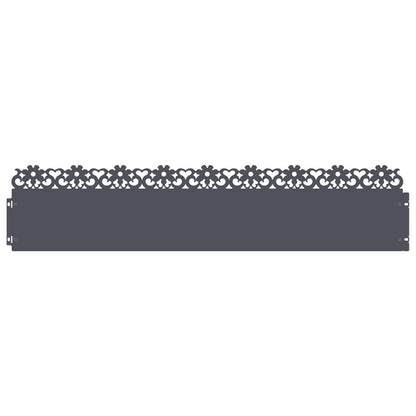 Lawn Edgings 10 pcs Anthracite 103 x 0.05 x 22 cm Steel
