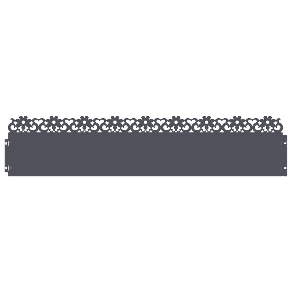 Lawn Edgings 30 pcs Anthracite 103 x 0.05 x 22 cm Steel