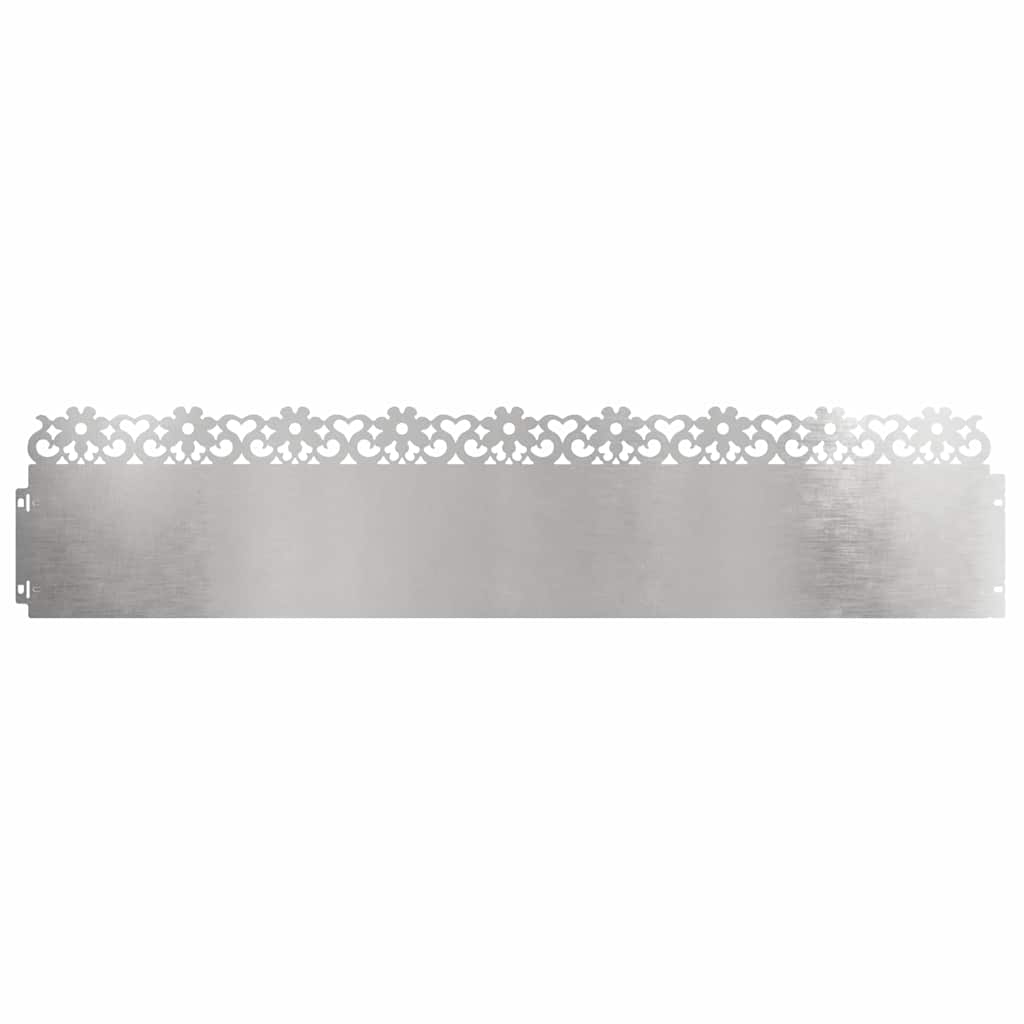 Lawn Edgings 20 pcs 103 x 0.05 x 22 cm Stainless Steel Silver