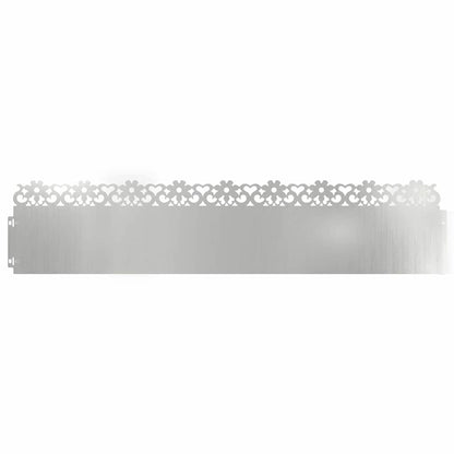 Lawn Edgings 10 pcs Silver 103 x 0.05 x 22 cm Galvanised Steel