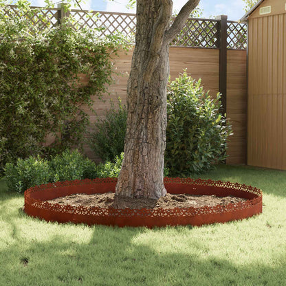 Lawn Edgings 10 pcs Rusty 103 x 0.05 x 22 cm Weathering Steel