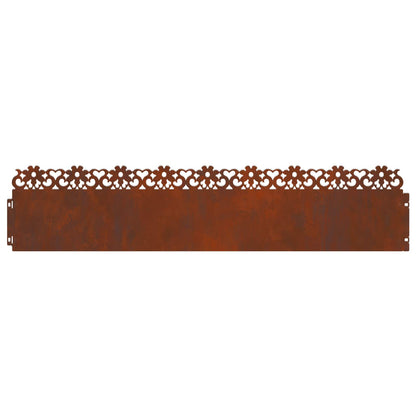 Lawn Edgings 30 pcs Rusty 103 x 0.05 x 22 cm Weathering Steel