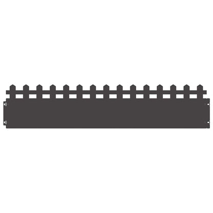 Lawn Edgings 10 pcs Black 103 x 0.05 x 22 cm Steel
