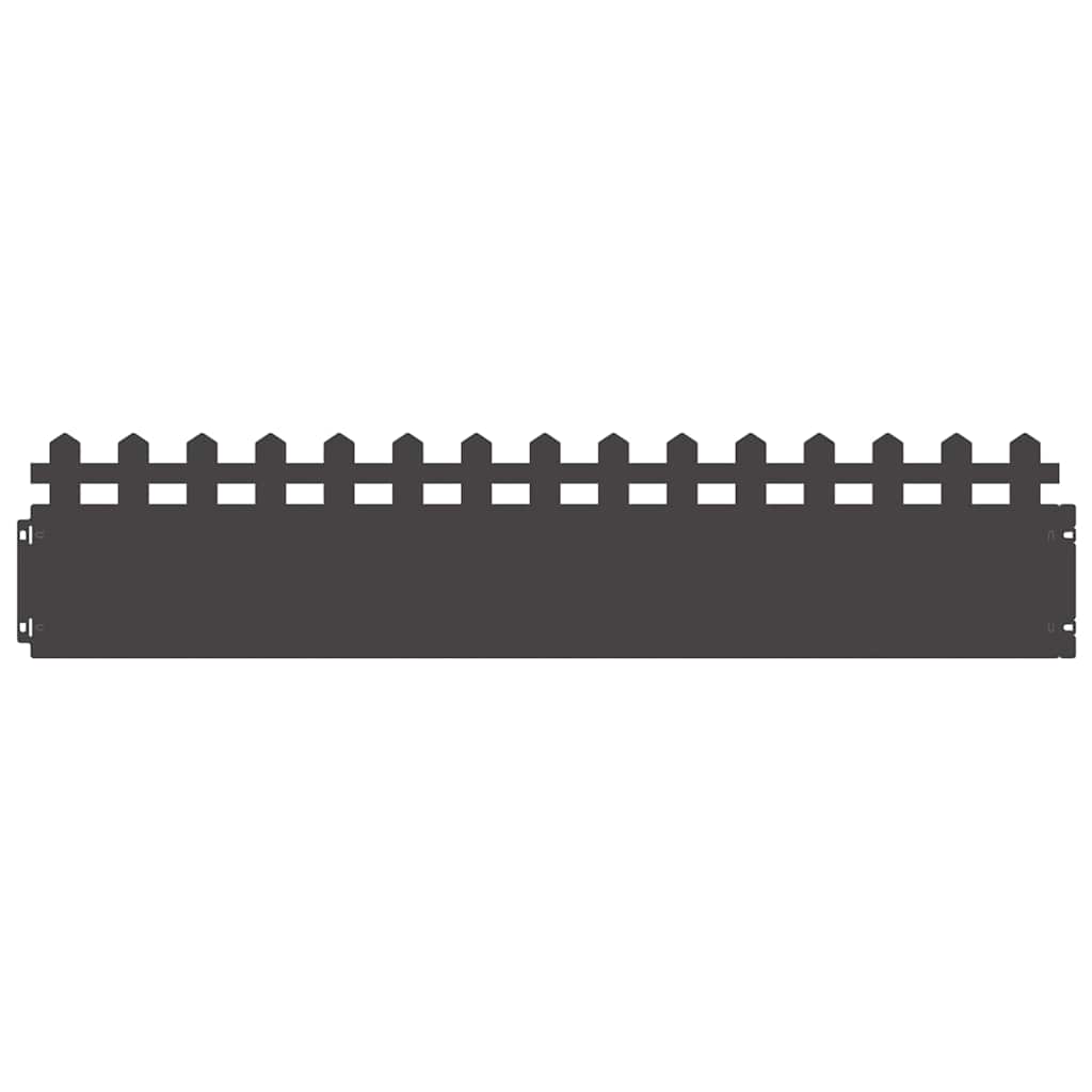 Lawn Edgings 30 pcs Black 103 x 0.05 x 22 cm Steel