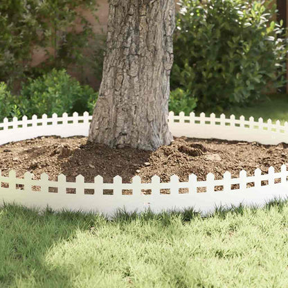 Lawn Edgings 30 pcs White 103 x 0.05 x 22 cm Steel
