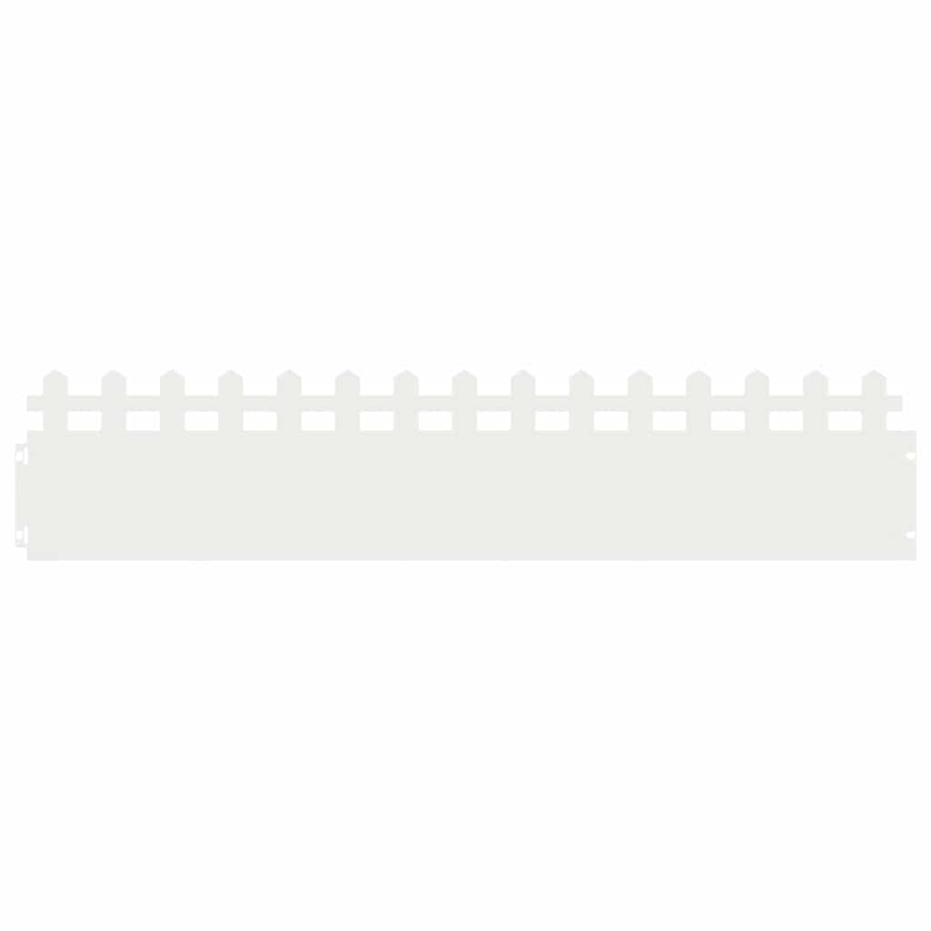 Lawn Edgings 30 pcs White 103 x 0.05 x 22 cm Steel