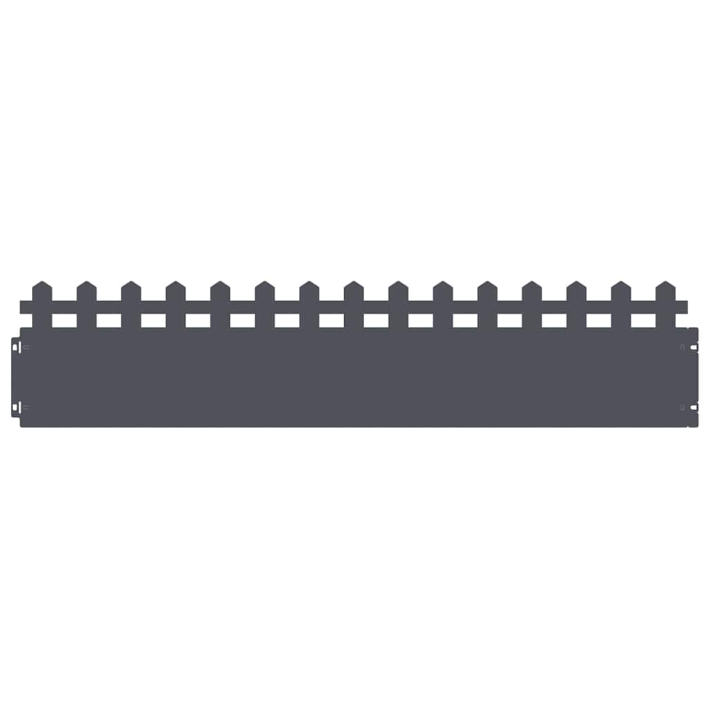 Lawn Edgings 20 pcs Anthracite 103 x 0.05 x 22 cm Steel