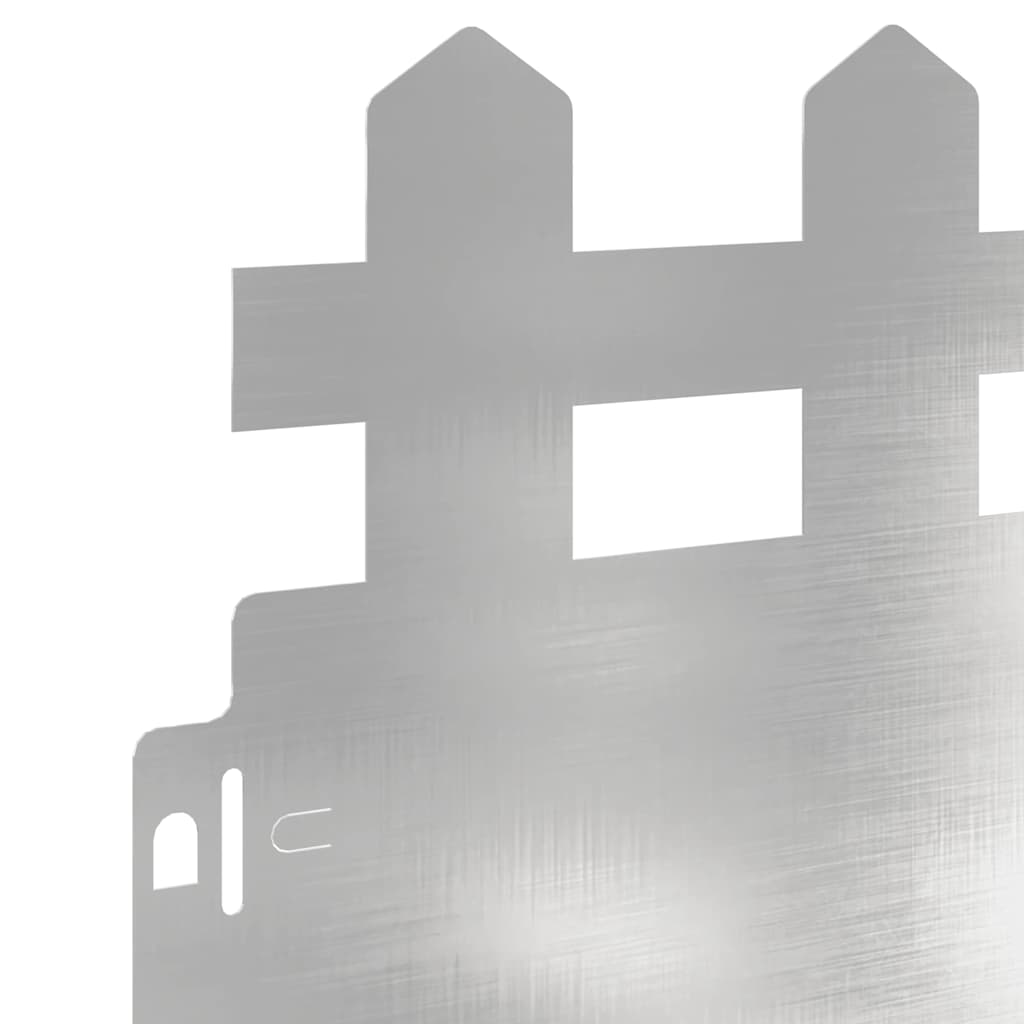 Lawn Edgings 10 pcs 103 x 0.05 x 22 cm Stainless Steel Silver
