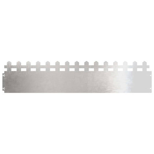 Lawn Edgings 10 pcs 103 x 0.05 x 22 cm Stainless Steel Silver