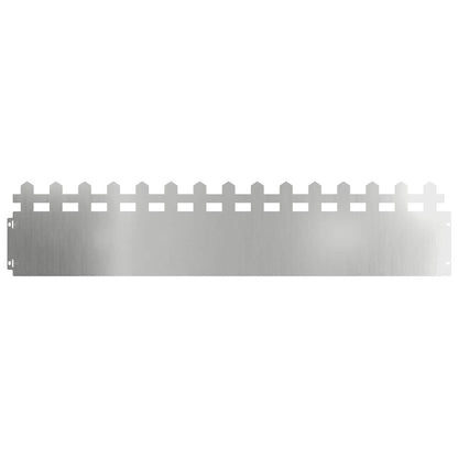 Lawn Edgings 10 pcs Silver 103 x 0.05 x 22 cm Galvanised Steel