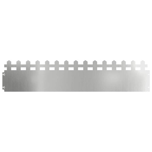 Lawn Edgings 10 pcs 103 x 0.05 x 22 cm Galvanised Steel Silver