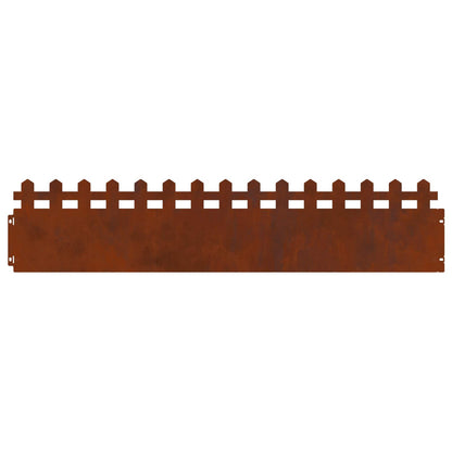 Lawn Edgings 30 pcs Rusty 103 x 0.05 x 22 cm Weathering Steel