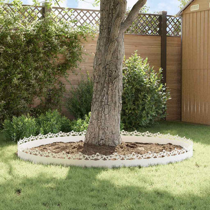 Lawn Edgings 20 pcs White 103 x 0.05 x 22 cm Steel