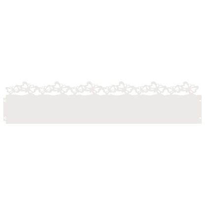 Lawn Edgings 20 pcs White 103 x 0.05 x 22 cm Steel