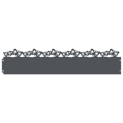Lawn Edgings 10 pcs Anthracite 103 x 0.05 x 22 cm Steel