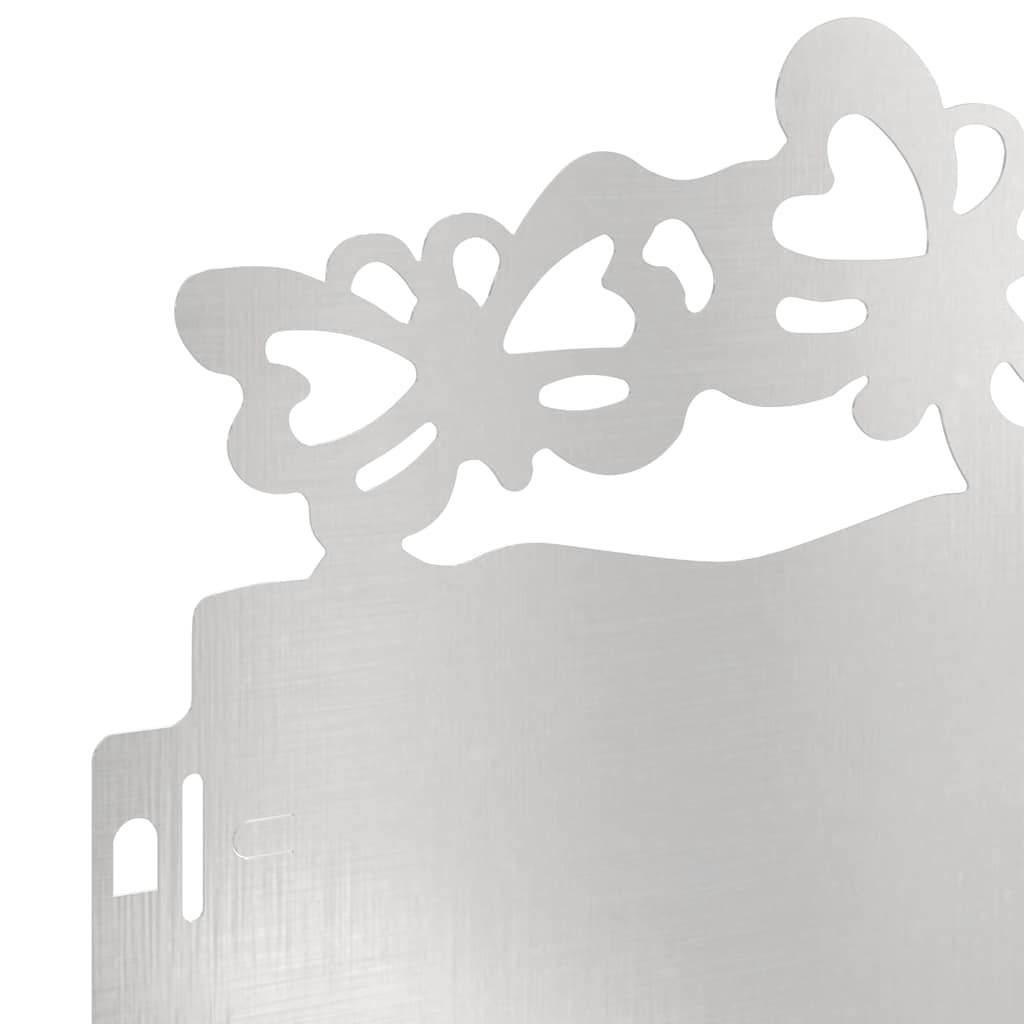 Lawn Edgings 20 pcs 103 x 0.05 x 22 cm Stainless Steel Silver