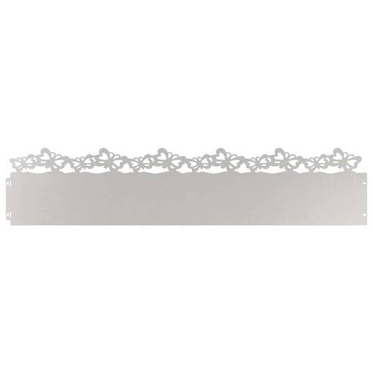 Lawn Edgings 20 pcs 103 x 0.05 x 22 cm Stainless Steel Silver