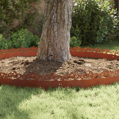 Lawn Edgings 20 pcs Rusty 103 x 0.05 x 22 cm Weathering Steel