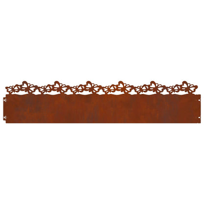 Lawn Edgings 20 pcs Rusty 103 x 0.05 x 22 cm Weathering Steel
