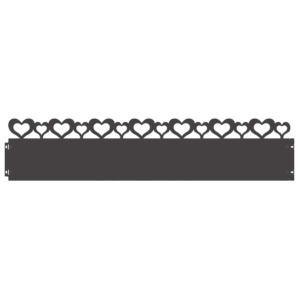 Lawn Edgings 30 pcs Black 103 x 0.05 x 22 cm Steel