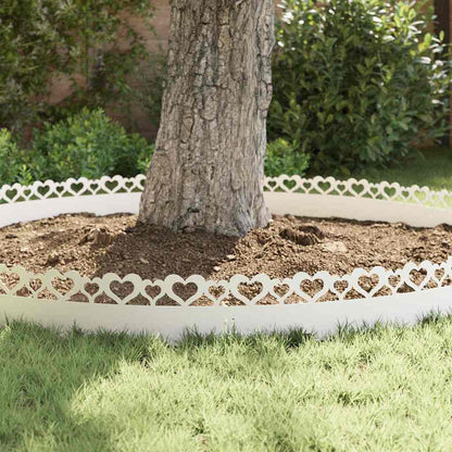 Lawn Edgings 20 pcs White 103 x 0.05 x 22 cm Steel