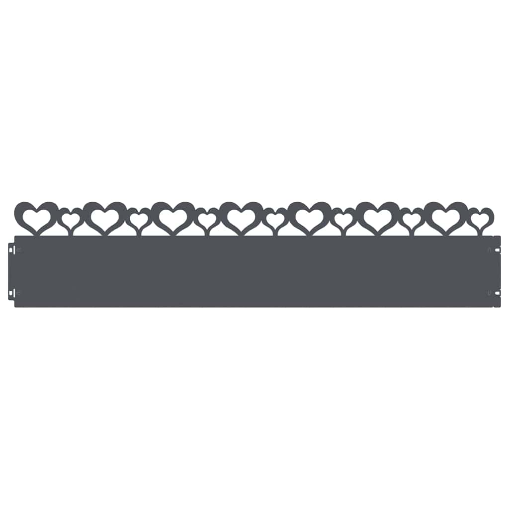 Lawn Edgings 30 pcs Anthracite 103 x 0.05 x 22 cm Steel