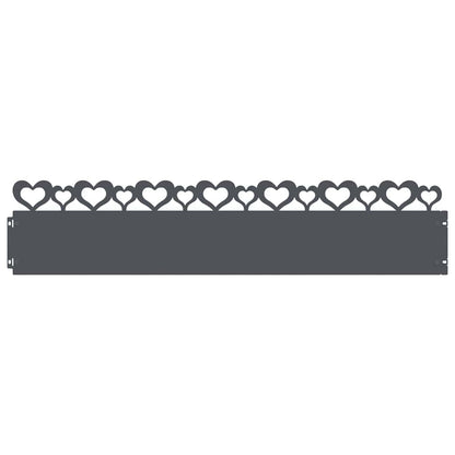 Lawn Edgings 30 pcs Anthracite 103 x 0.05 x 22 cm Steel