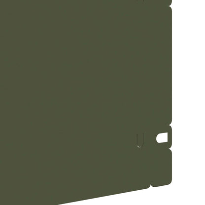 Lawn Edgings 30 pcs Olive Green 103 x 0.05 x 22 cm Steel