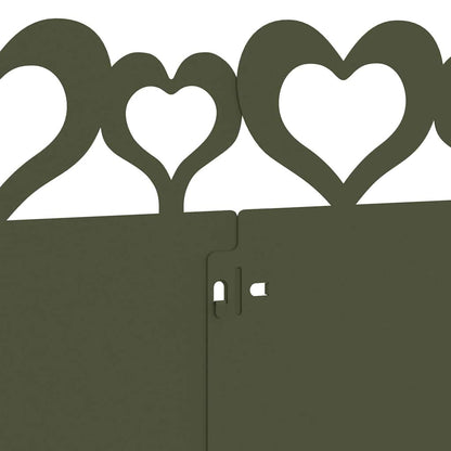 Lawn Edgings 30 pcs Olive Green 103 x 0.05 x 22 cm Steel