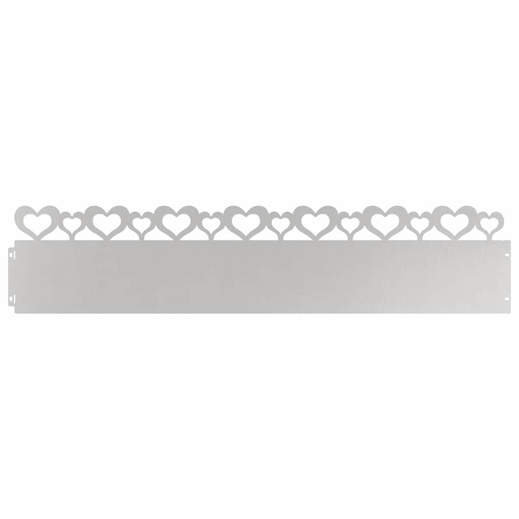 Lawn Edgings 20 pcs 103 x 0.05 x 22 cm Stainless Steel Silver