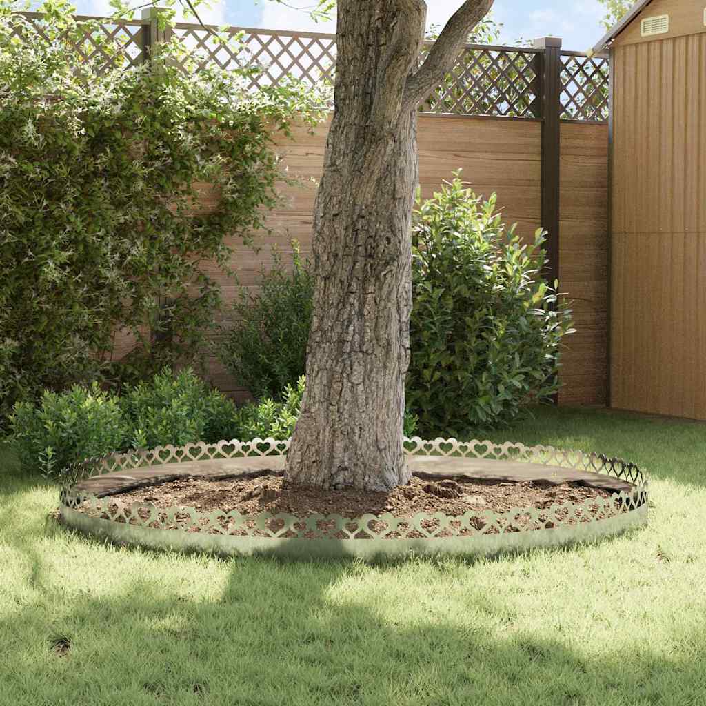 Lawn Edgings 20 pcs Silver 103 x 0.05 x 22 cm Galvanised Steel