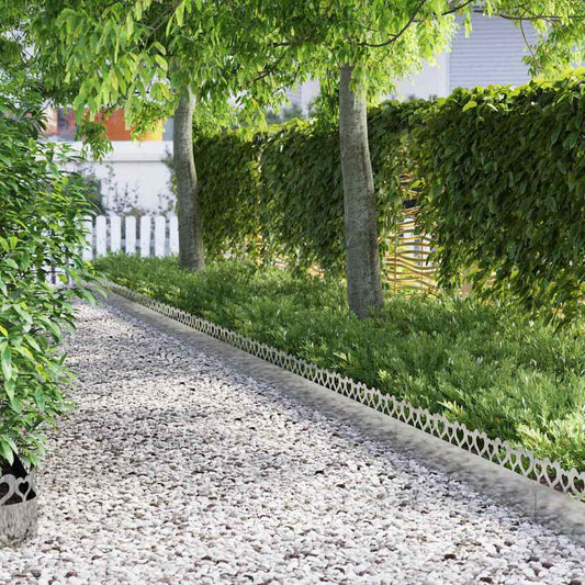 Lawn Edgings 30 pcs 103 x 0.05 x 22 cm Galvanised Steel Silver