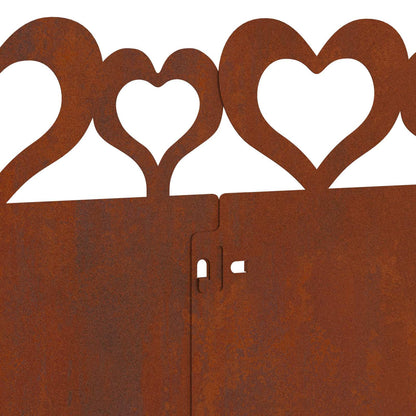 Lawn Edgings 10 pcs Rusty 103 x 0.05 x 22 cm Weathering Steel