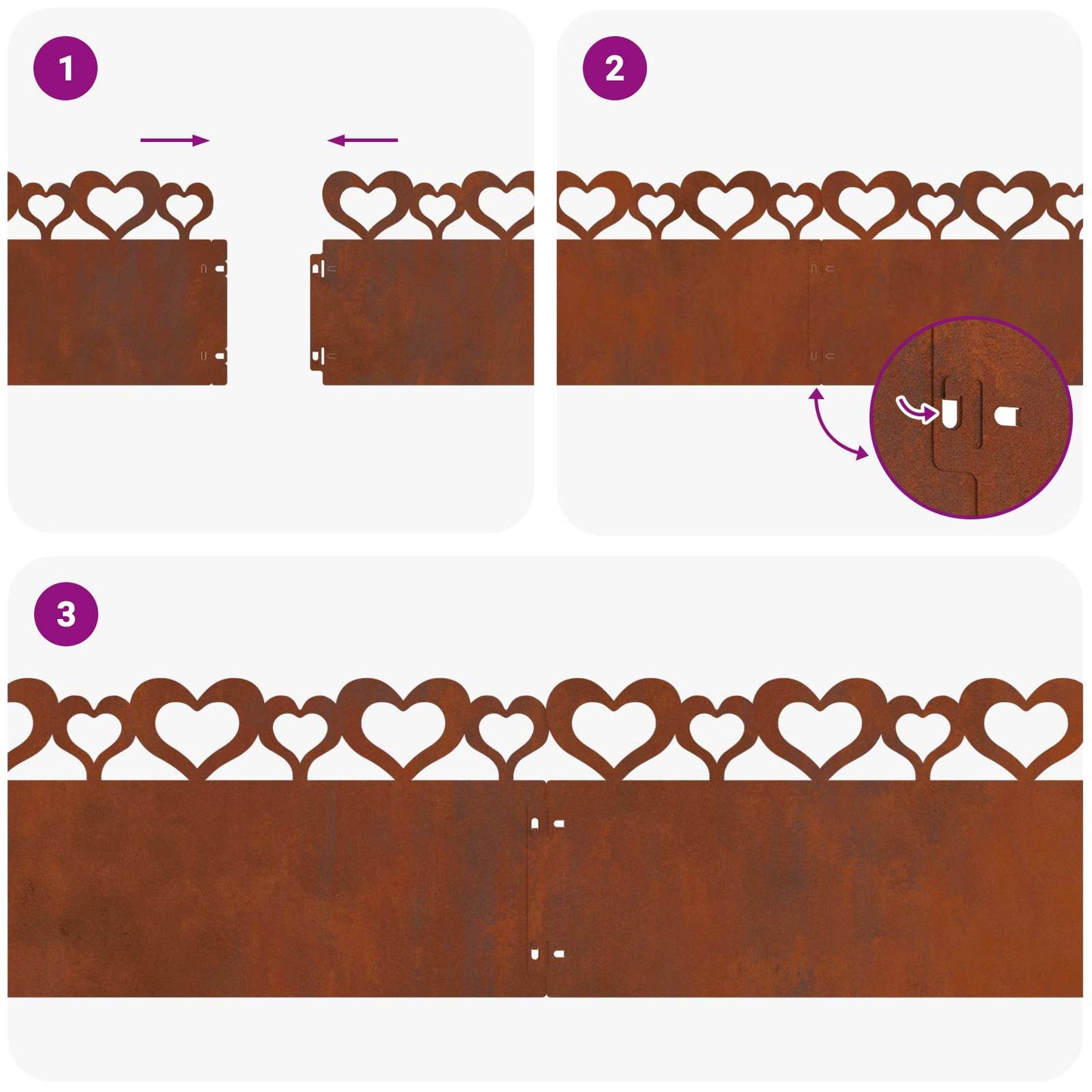 Lawn Edgings 20 pcs Rusty 103 x 0.05 x 22 cm Weathering Steel
