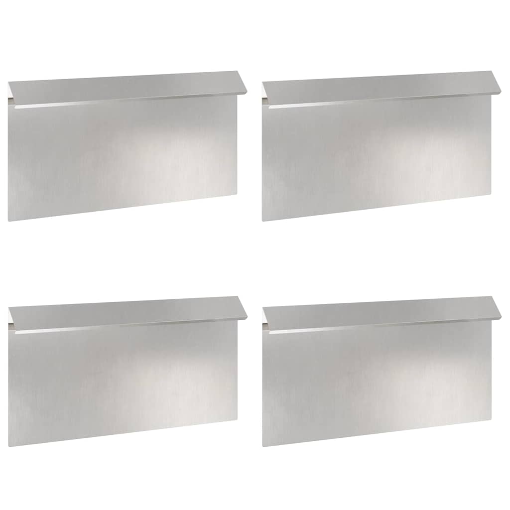 Snail Fence 4 pcs Silver 50 x 3.5 x 25 cm Stainless Steel