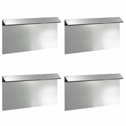 Snail Fence 4 pcs Silver 50 x 3.5 x 25 cm Galvanised Steel