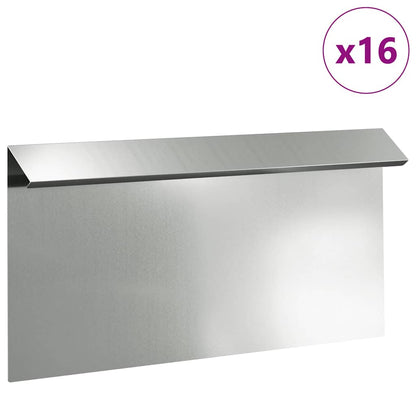Snail Fence 16 pcs Silver 50 x 3.5 x 25 cm Galvanised Steel