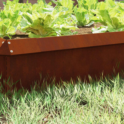 Snail Fence 16 pcs Rusty 50 x 3.5 x 25 cm Weathering Steel