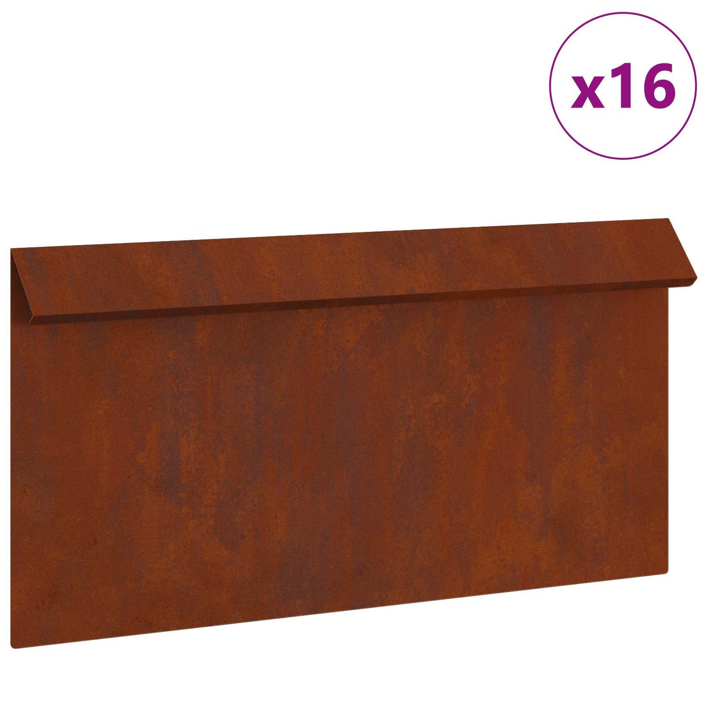 Snail Fence 16 pcs Rusty 50 x 3.5 x 25 cm Weathering Steel