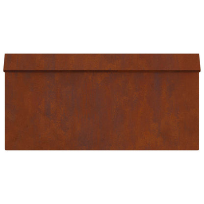 Snail Fence 16 pcs Rusty 50 x 3.5 x 25 cm Weathering Steel