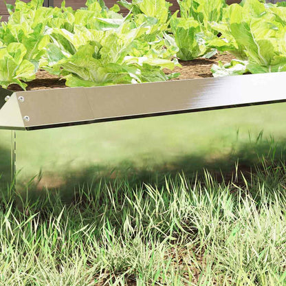 Snail Fence 100 x 3.5 x 25 cm Stainless Steel Silver